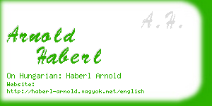 arnold haberl business card